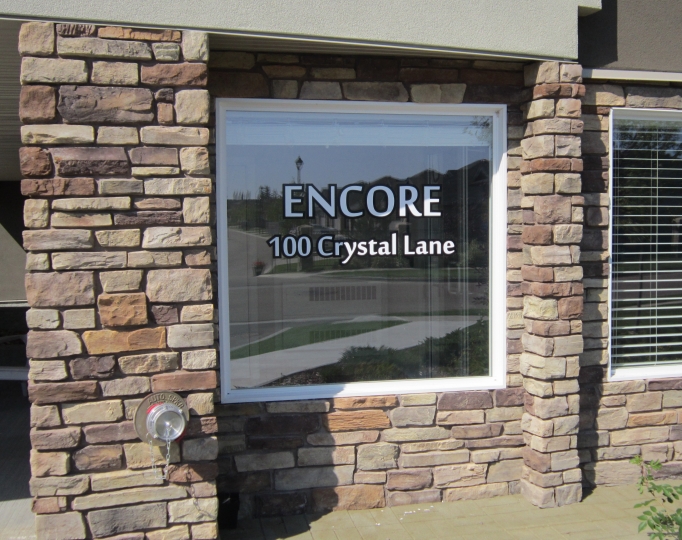 Business window lettering and logos