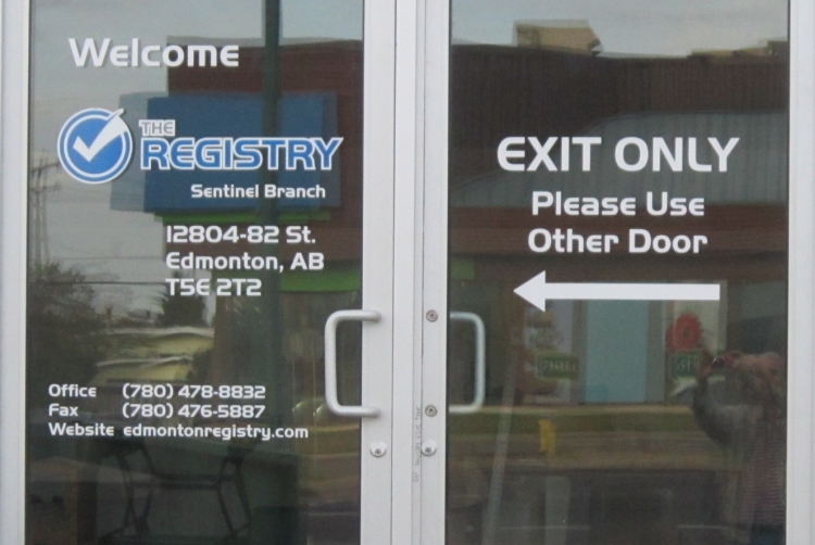 Custom business door graphics