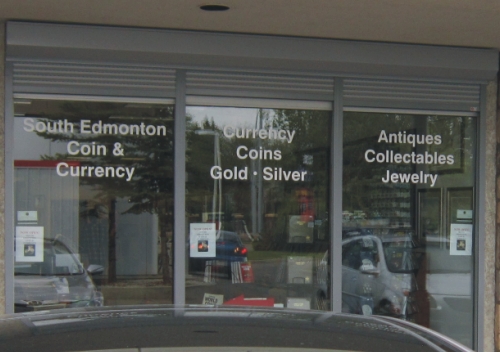High-contrast white vinyl lettering kit for storefront windows